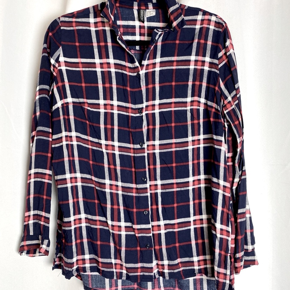 H&M plaid button down shirt